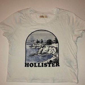 White short sleeve crop top